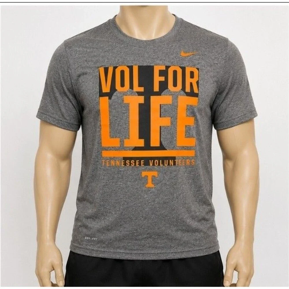 Nike DriFit Tennessee Volunteers Vols Gray Orange T Shirt  Mens XL